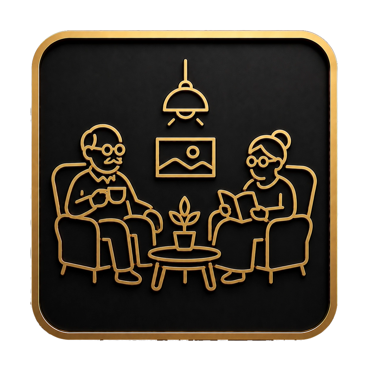 senior citizen sitting lounge